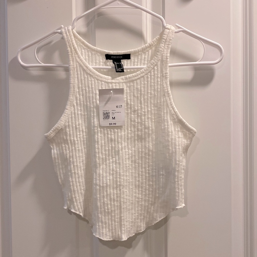 Knit white top